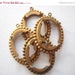 Valentine Love Sale 4 Vintage Stamped Brass 4 Prong Oval Frame Setting Drop Findings
