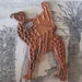 1 Vintage Heavy Stamped French Brass Camel with Rider