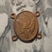 1 Vintage Fern Leaf Design Stamped Brass 4 Ring Connector Finding