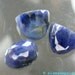 SAPPHIRE. Ink Blue. Tongues Blue. Natural. Oval High Dome Faceted Tongue 3 pc. 20.32 cts. 11x7x8 and 11x7x9 MM (S336)