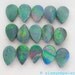 BLACK OPaL Doublet. Small. Natural. Australian Lightning Ridge Pear Shape Doublets. 5 pcs. 1.40 cts. 6x4 MM (OP254682))