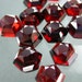 GARNET. 2 Pieces. Top-Faceted Hexagons. 8 mm (ref.GA11)
