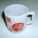 Vintage Hazel Atlas Ranger Joe Ranch Hand Mug Red 1950's Equestrian Cowboy Horse