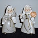 Vintage Nuns Playing Baseball Figurines Thames Japan 1950's
