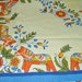 RESERVED FOR BEANS Vintage Tablecloth Swedish Dala Kurbits Horse 1960s Scandinavian