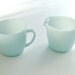 Vintage Fire King Turquoise Blue Creamer and Sugar Set