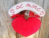 Valentine Red Be Mine Heart with Banner