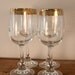 Art Deco Formal Gold Trim Wine Glasses, Set of Four