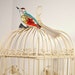 Vintage Bird Cage, Metal Birdcage, Shabby Chic Off White Decor