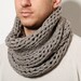 Men hand knitted loop scarf