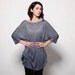 Oversized soft silk tunic ,womens basic grey knitted top