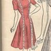Vintage 1930s 40s Advance 2659 PRINCESS Afternoon or Evening Dress Gown petite