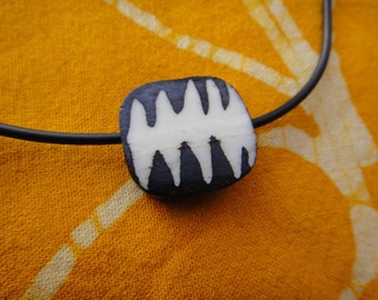 Kenyan Batik Bone Bead Necklace