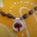 Glass Mushroom Carved Tribal Bead Hemp Necklace