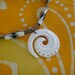 Koru Maori Symbol Spiral Hemp Necklace with African Batik Bone Beads