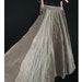 Stormy Grey Velvet Vintage 1950's Full Skirt XS S