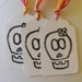 Set of 10 Little Miss Skully Hand Stamp Tags