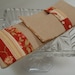 Linen Zakka Pencil Case or Crochet Hook Case - Patisserie in Caramel and Berry