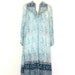 Vintage 70s Sheer Indian Gauze Floral Hippie Boho Bib DRESS