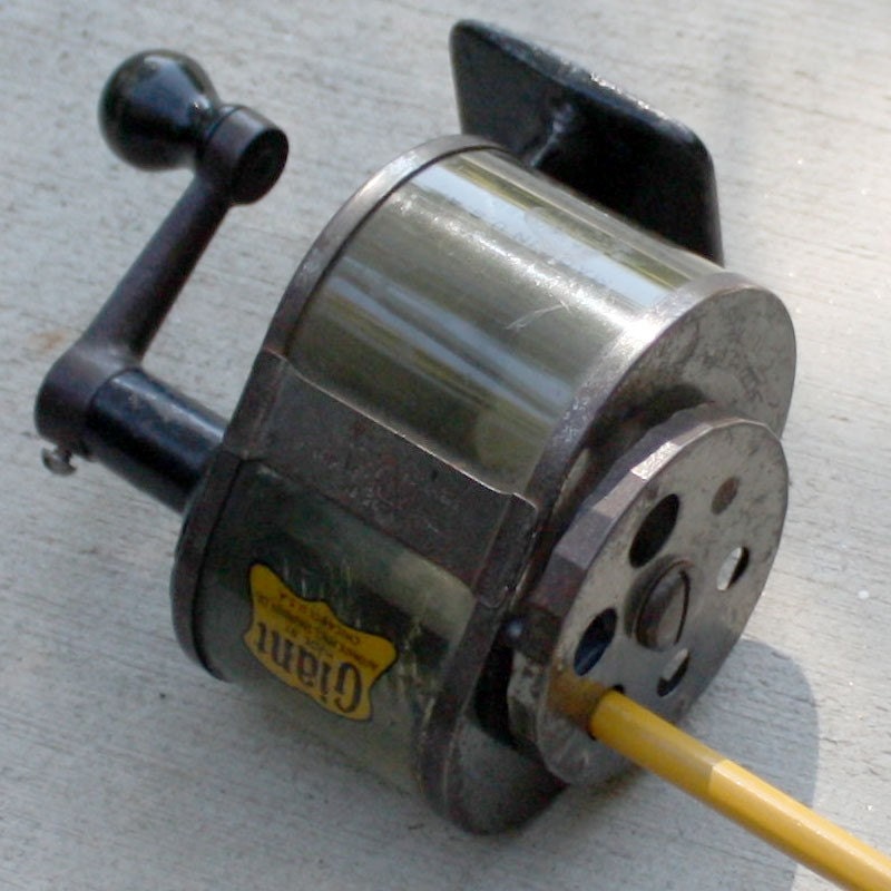 Vintage metal wall mount pencil sharpener Made in USA