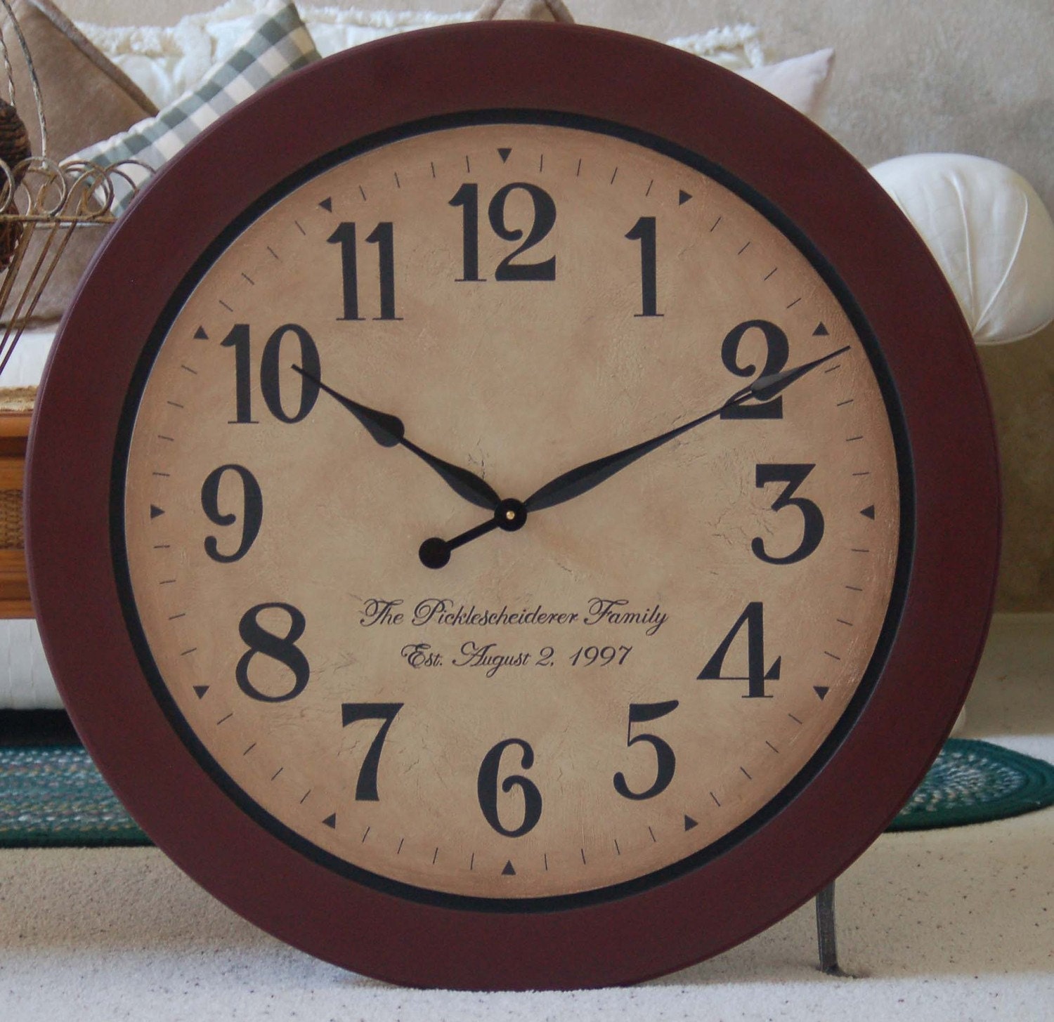 30 Inch Large Wall Clock Antique Style Framed By BigClockShop   Il Fullxfull.238237057 