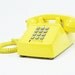 Vintage telephone yellow push button phone
