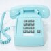 Ice Blue Phone Vintage push button telephone