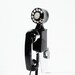 Black telephone rotary dial phone prop
