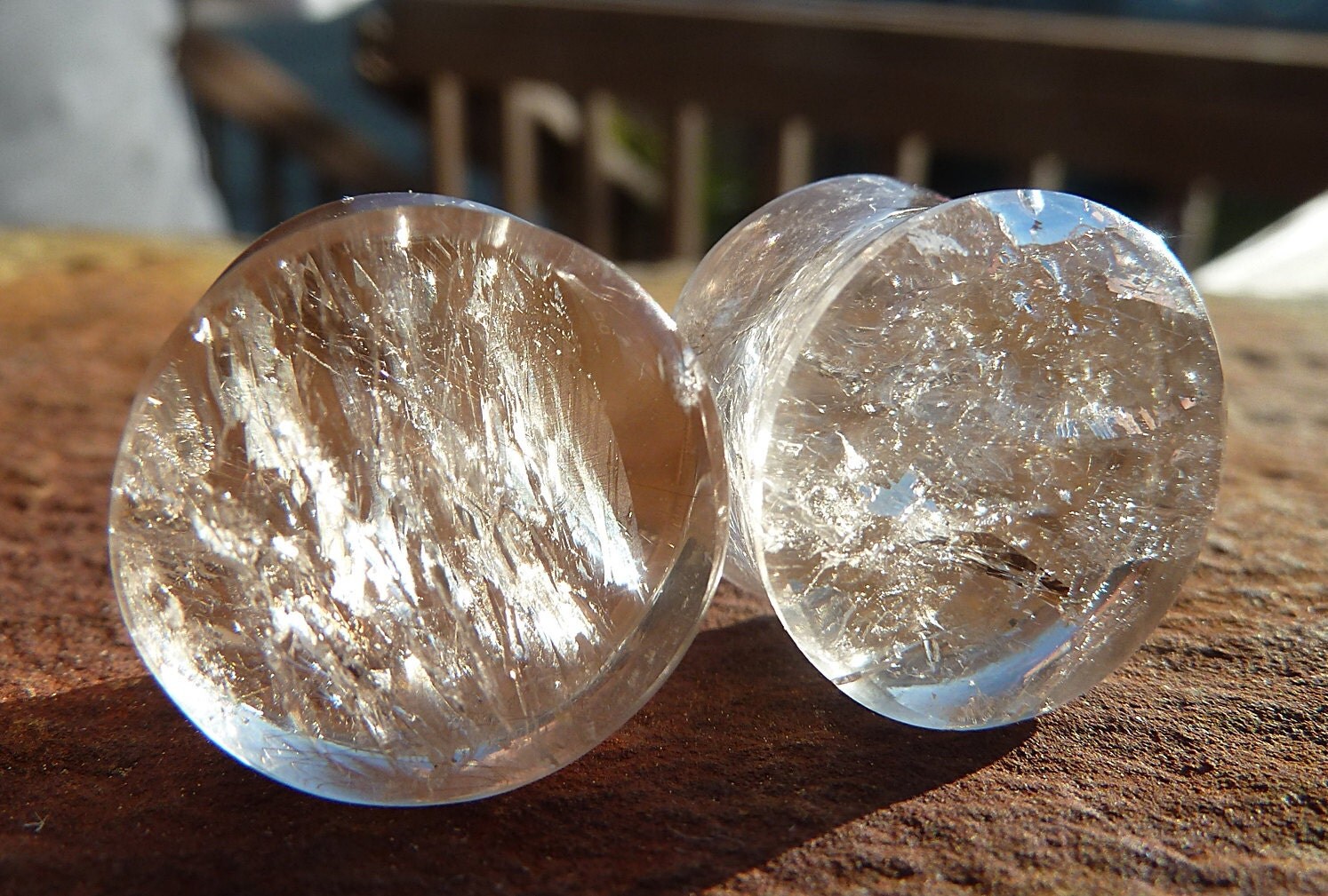 5/8 Rutilated Quartz Ear Plugs