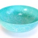 Vintage Aqua Blue Milk Glass Splatter Ware Serving Bowl