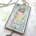 RESERVED Collage Pendant Necklace Resin Image Quote Sing Like No One's Listening Little Girl Whimsical Blue Pink