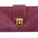 Summer Sale - Purple leather wallet- free shipping