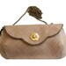HOLIDAY SALE - Gorgeous vintage twist lock leather clutch