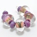 Pink Silvers : Handmade Lampwork Beads