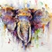 ELEPHANT Watercolor Animal Print by Dean Crouser