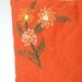 Vintage Orange Pillow- Crewel Embroidery Yellow and Orange Vintage Retro Pillow