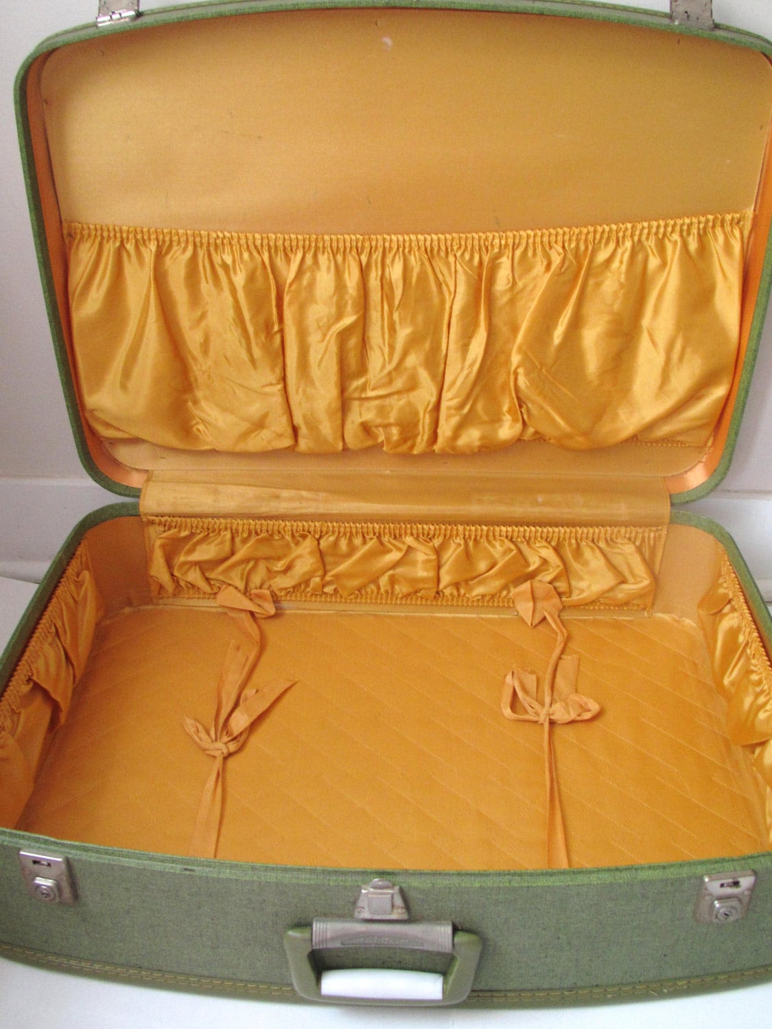 Vintage Green Luggage Set of Two Retro Lime Green Hard