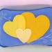 Heart Pillow - Blue and Yellow Wool Accent Pillow