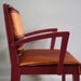Beautiful Mid Century Modern Tangerine and Fuchsia Arm Chair
