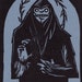 Saint Sasquatch woodcut print