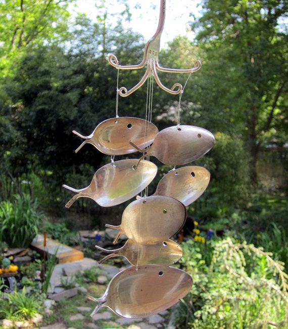 Large Silverware Fish Wind Chime Spoon Windchime Like This Item