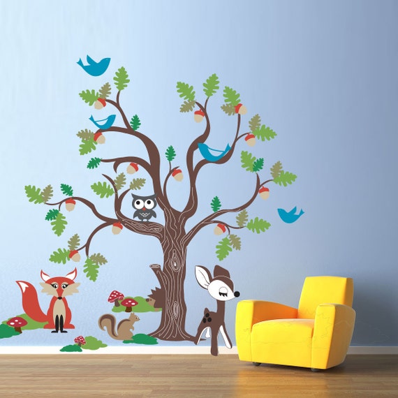 Vinyl Wall Decal Sticker Art Oak Tree and by wordybirdstudios