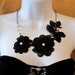 50% Off floral lace necklace and pearls, statement necklace - Clemence