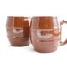 Vintage Pair Hall China Brown Barrel Mugs
