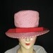 Vintage 1960s Oleg Cassini Hat // Red White Stripped // Fun Summer // Mod // Mad Men