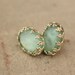 Mint gold plated post earrings