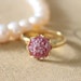 Petite red rose - shabby chic Victorian style petite cameo ring