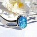 Dichroic Glass Cuff Bracelet, Fused Glass Jewelry, Sterling Silver Plated, Large, Blue Green Gold (Item 20072-B)