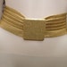 Vintage Metallic Gold Pleated 70's Belt S