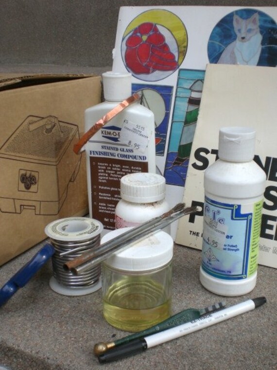 Stained Glass Starter Kit GlaStar Grinder Model G12 Soldering